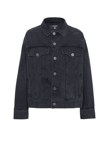 Worn-effect denim jacket