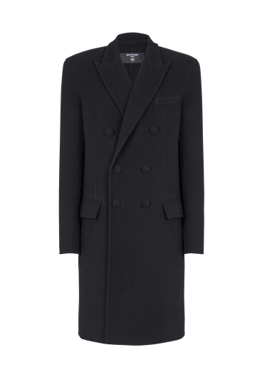 Manteau en laine et cachemire à double boutonnage