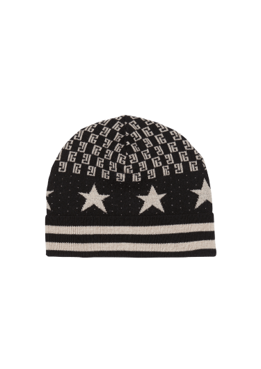 Mütze mit Mini-Monogramm und Sternen