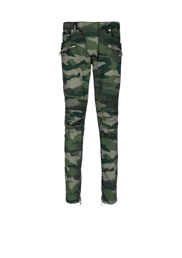 Jean slim en denim imprimé Camouflage