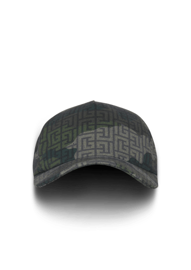 Cappellino con stampa camouflage monogramma