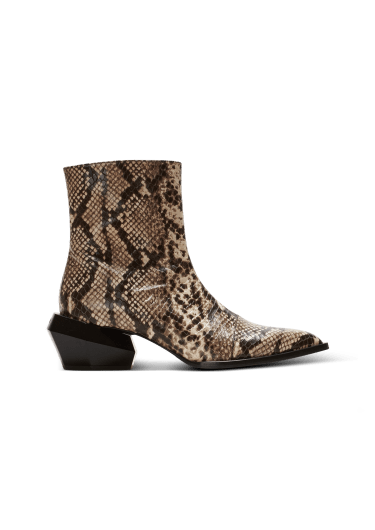 Billy snakeskin-effect leather ankle boots