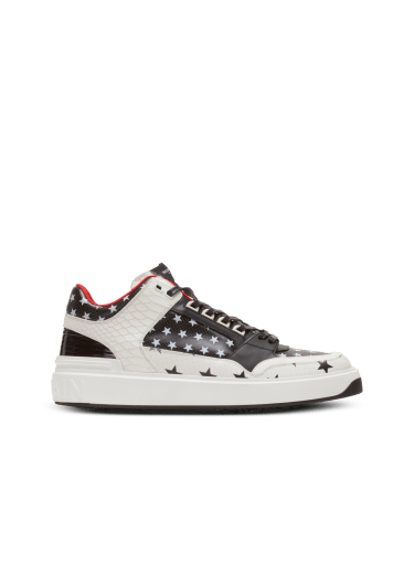 Mid-Top-Sneakers B-Court aus Leder mit Sternen-Print