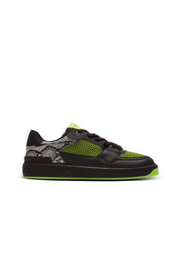 B-Court Flip snakeskin-effect leather and mesh trainers 
