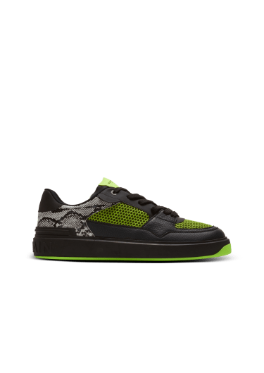 B-Court Flip snakeskin-effect leather and mesh sneakers