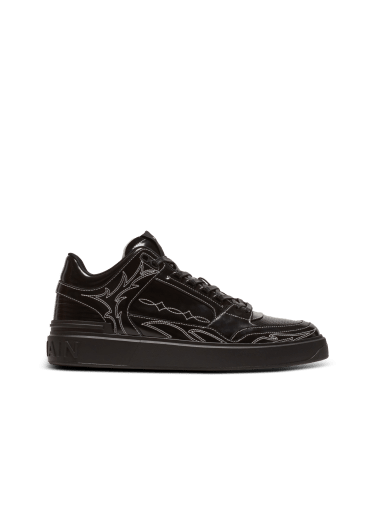 B-Court Mid Top Western glazed leather trainers