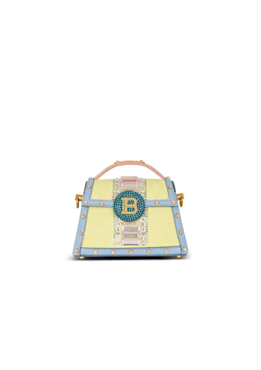Kleine Tasche B-Buzz Dynasty aus Wildleder mit Grid-Prägung und Stickereien
