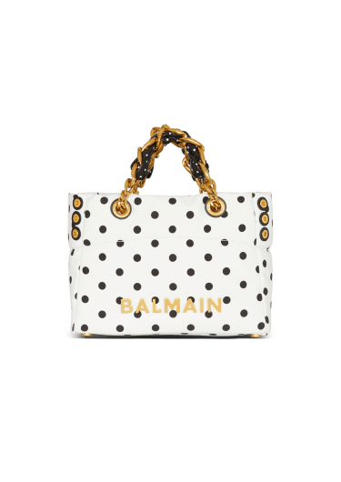 Borsa shopper 1945 Soft piccola in tela stampata a pois