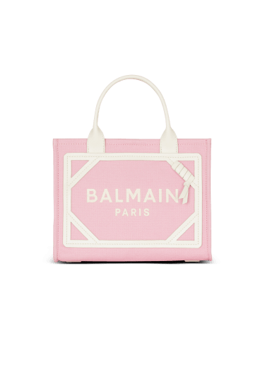 B-Army Small canvas and leather tote bag