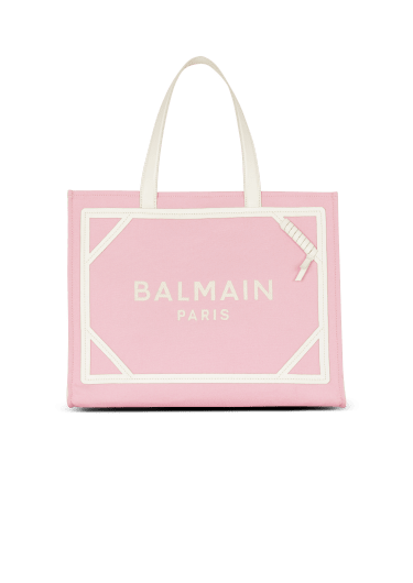 B-Army Medium canvas and leather tote bag