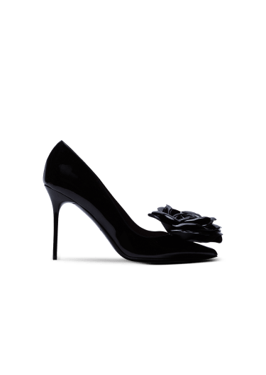 Pumps Ruby aus Lackleder mit Blume