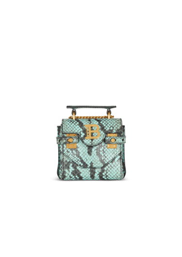 Mini-Tasche B-Buzz aus Leder mit Python-Effekt