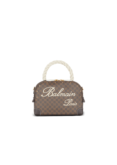 Monogram canvas and leather make up bag 