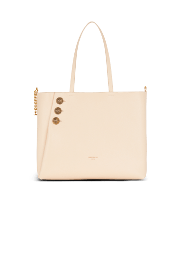 Emblème grained leather tote bag