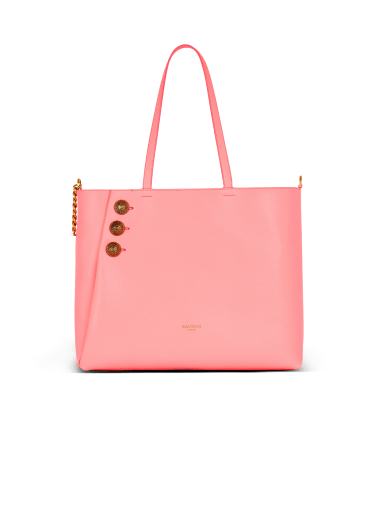 Borsa Shopper Emblema in pelle granulata