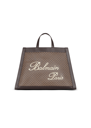 Olivier's Cabas aus Canvas mit Monogramm und Leder