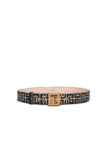 PB Belt in monogrammed jacquard