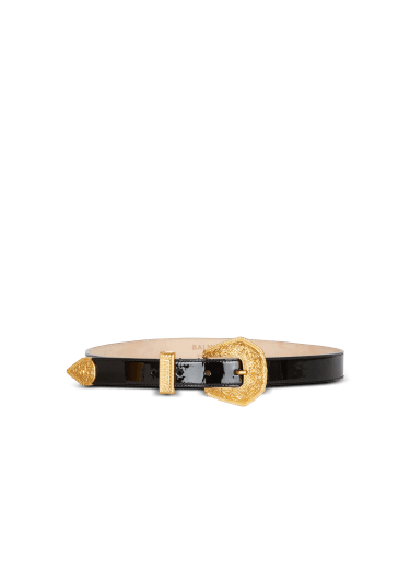 Ceinture Western en cuir verni