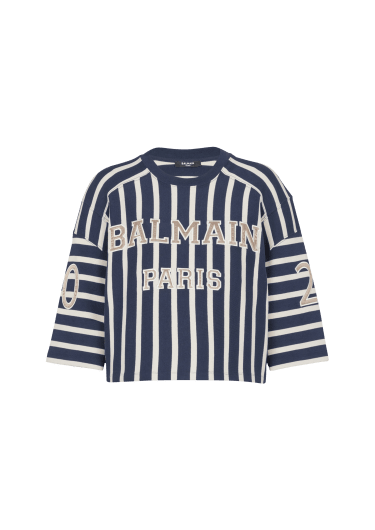 Camiseta a rayas Balmain Baseball