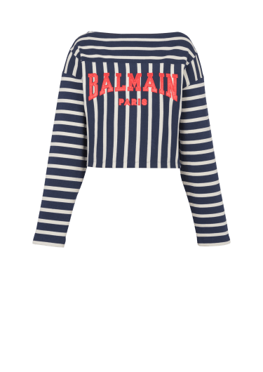 T-shirt rayé Balmain Baseball