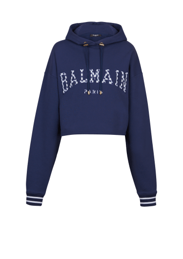 Hoodie Balmain Paris à détails vichy