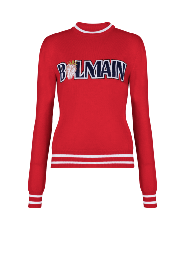 Pullover in lana Balmain fragola