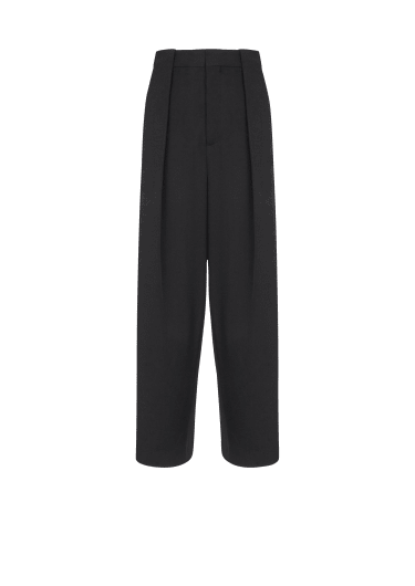 Pantalones plisados de grain de poudre