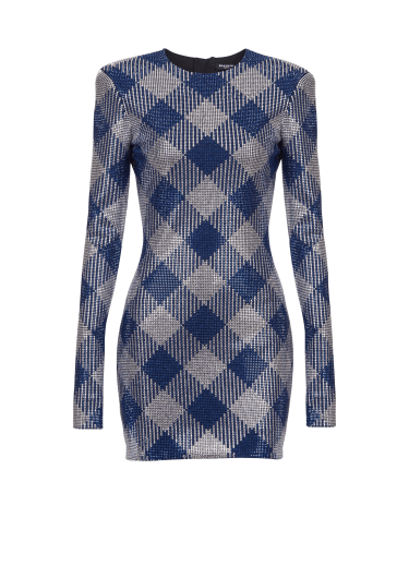 Gingham rhinestone dress