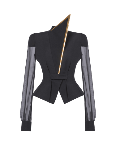 Veste en grain de poudre et mousseline