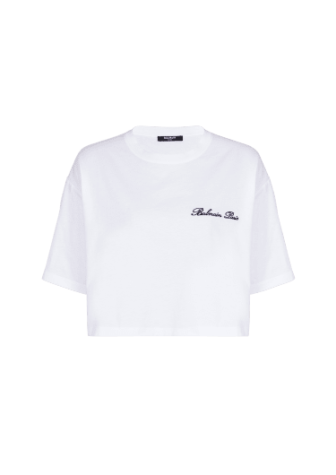 T-shirt with Balmain Signature embroidery