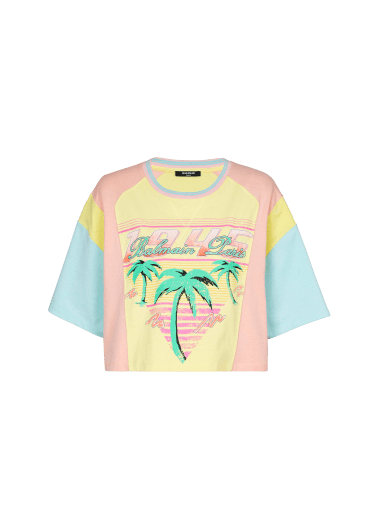 Camiseta con estampado de palmeras Balmain Signature