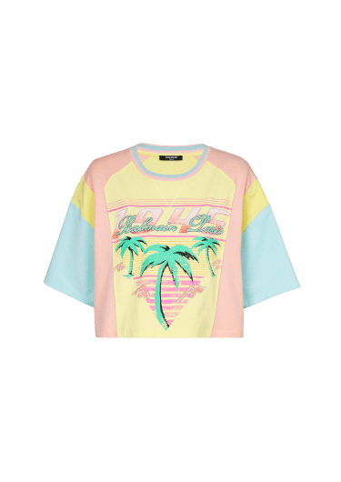 T-shirt with palm tree Balmain Signature print