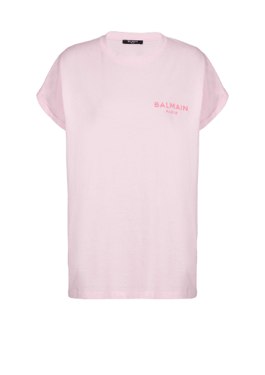 Balmain logo t shirt women's sales