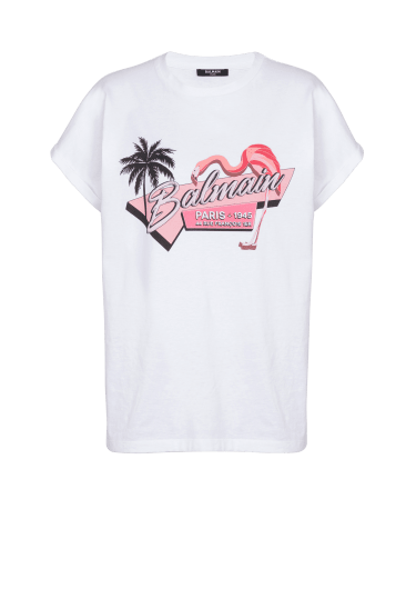 Camiseta Balmain flamenco rosa