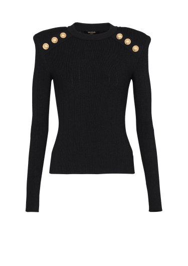 Knit jumper with button details