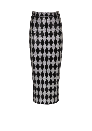 Diamond rhinestone midi skirt