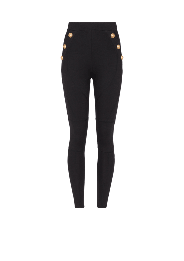Jersey leggings with 6 buttons