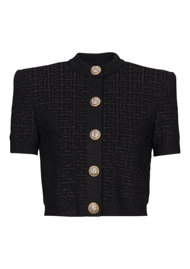 Cardigan en maille monogramme PB Labyrinthe