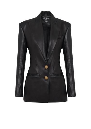 2-button leather jacket
