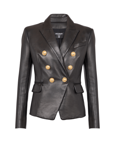 Classic 6-button leather jacket