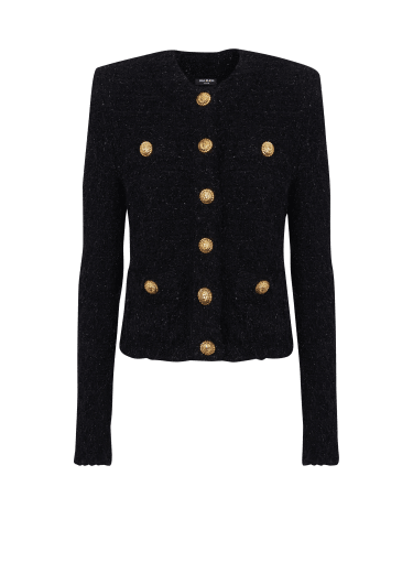 Black tweed jacket womens outlet