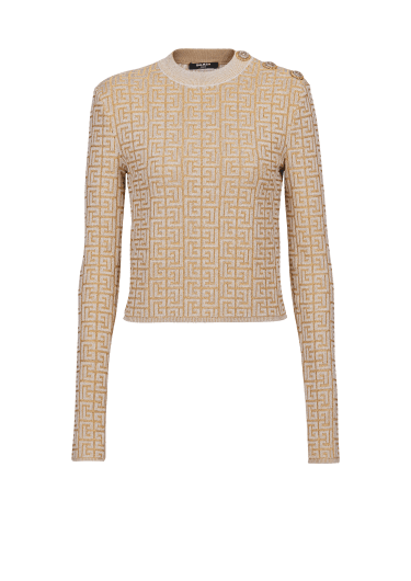 Top in maglia monogramma PB labirinto