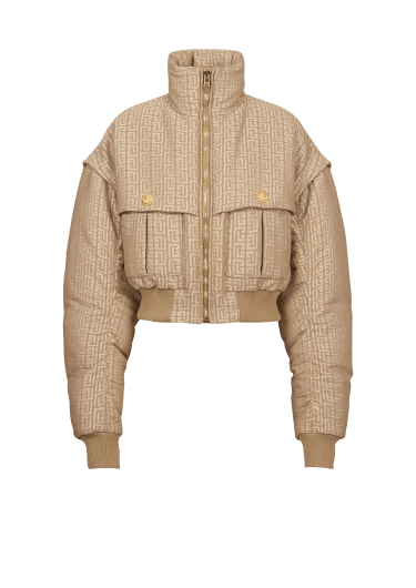 Bomber court en jacquard monogramme PB Labyrinthe