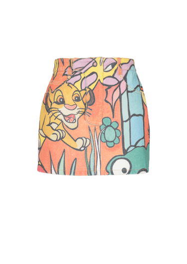 Disney x Balmain: The Lion King - Skirt with Enfant Précoce print