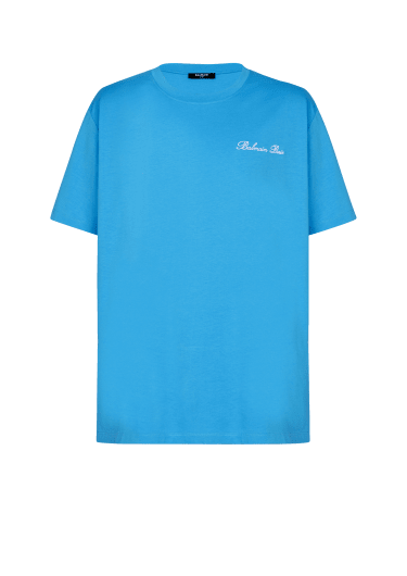 Weites T-Shirt mit Balmain Signature-Stickerei