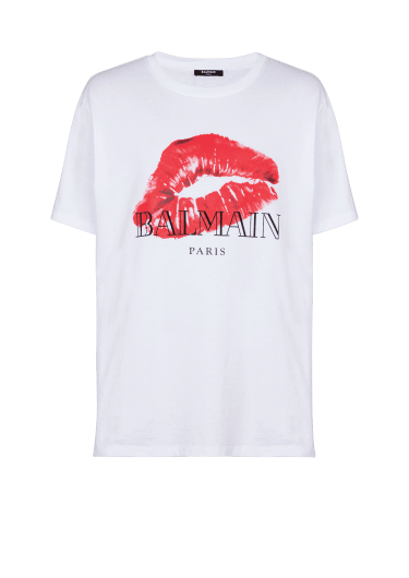 Weites T-Shirt mit Kiss-Print