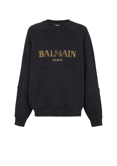 Balmain ヴィンテージ刺繍ロゴ ルーズフィット スウェットシャツ