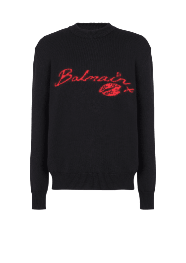 Balmain black sweater best sale