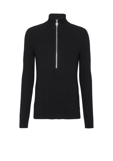 Pullover in eco-cachemire con collo alto