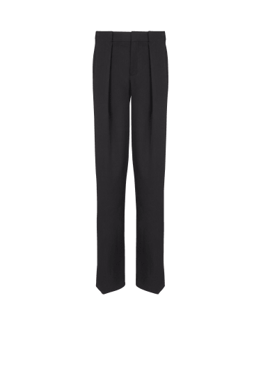 Pantalones plisados de grain de poudre